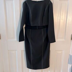 ASOS DESIGN BLACK LONG-SLEEVE CUT-OUT MIDI DRESS. US Size 10. Gently Worn.